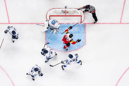 Peter Schneider of Austria celebrates