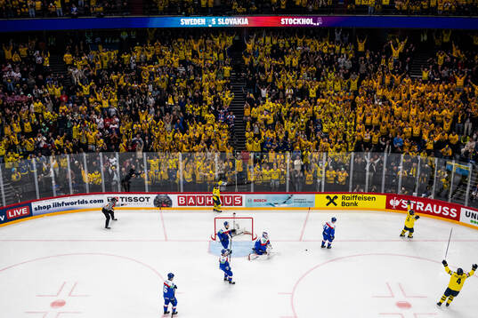 Mikael Backlund of Sweden celebrates