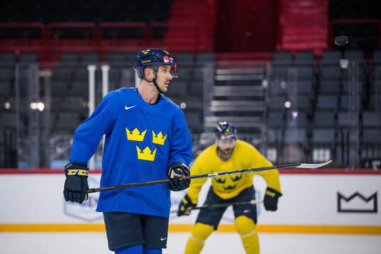 Mikael Backlund of Sweden at a practice session