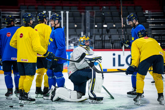 Goaltender Samuel Ersson of Sweden