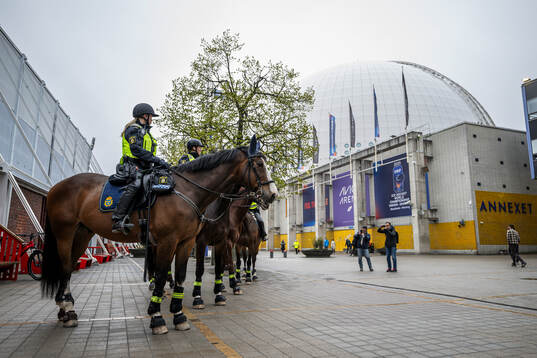 Police attendance outside of Avicii Arena
