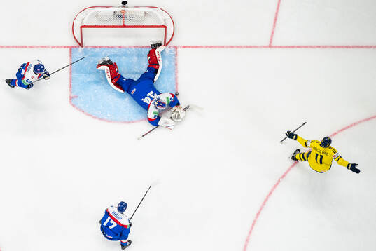 Mikael Backlund of Sweden celebrates