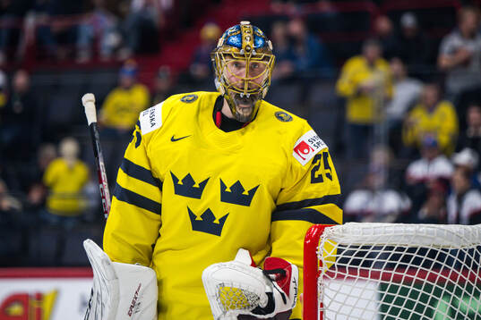 Goaltender Jacob Markström of Sweden