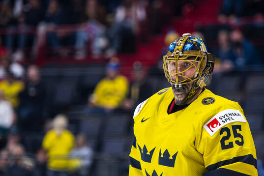 Goaltender Jacob Markström of Sweden
