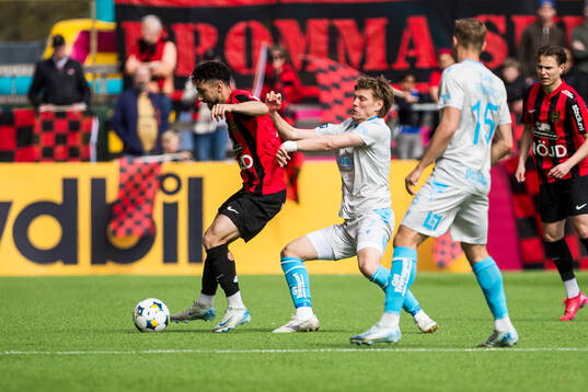 Brommapojkarnas Daleho Irandust och Halmstads Birnir Ingason