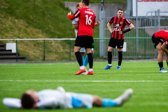 Brommapojkarnas Hlynur Freyr Karlsson deppar