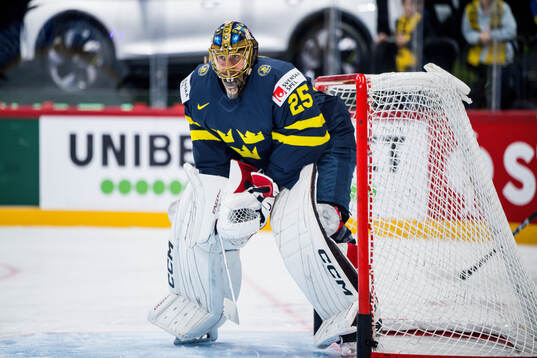 Goaltender Jacob Markström of Sweden