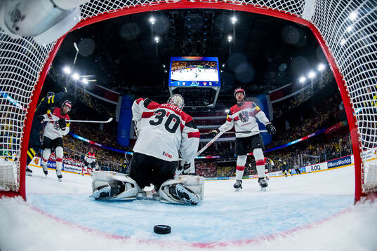 Mikael Backlund of Sweden celebrates
