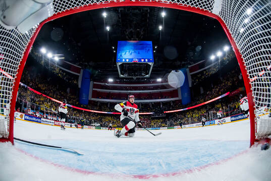 Marco Kasper of Austria looks dejected