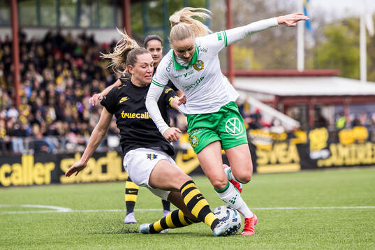 AIKs Jennie Nordin och Hammarbys Anna Jøsendal
