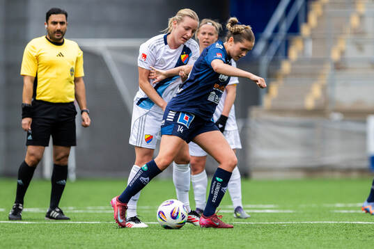 Djurgårdens Alexandra Jonasson och Linköpings Irene Dirdal