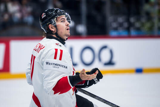 Travis Konecny of Canada are in pain