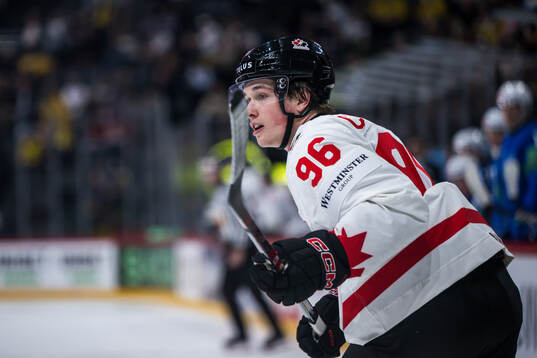 Macklin Celebrini of Canada