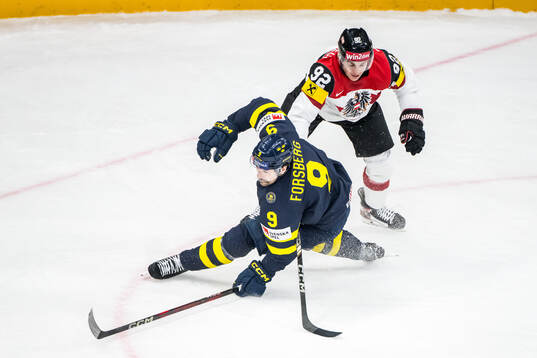 Filip Forsberg of Sweden and Clemens Unterweger of Austria