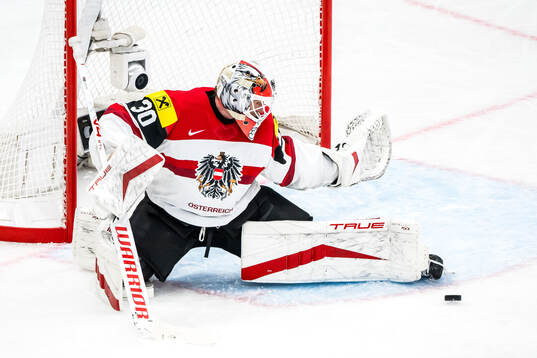of Austria goaltender David Kickert