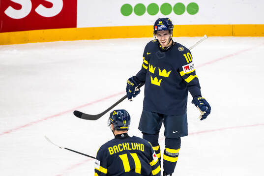 Alexander Wennberg of Sweden celebrating