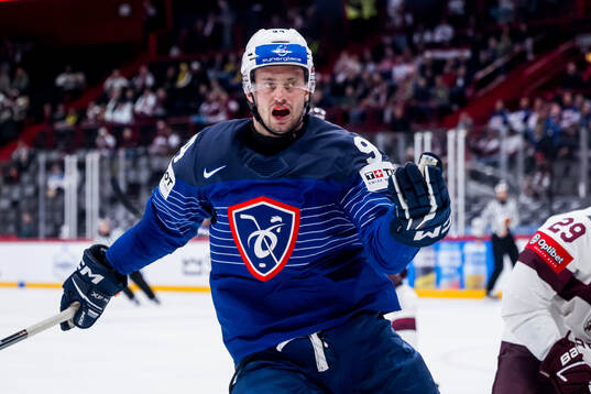 Tim Bozon of France reacts