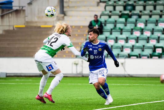 Västerås Tim Hartzell och GIF Sundsvalls Marcelo Palomino