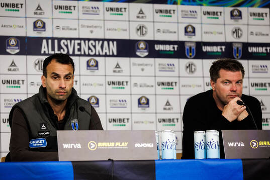 Sirius tränare Andreas Engelmark och Häckens tränare