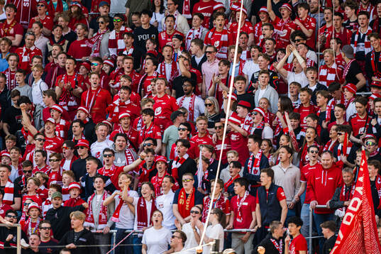 Spectators in the stands