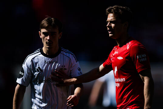 Marius Sivertsen Broholm of Rosenborg and Felix Horn Myhre