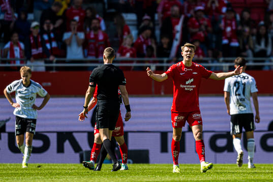 Emil Kornvig of Brann reacts