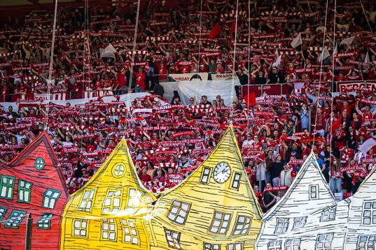 Spectators in the stands