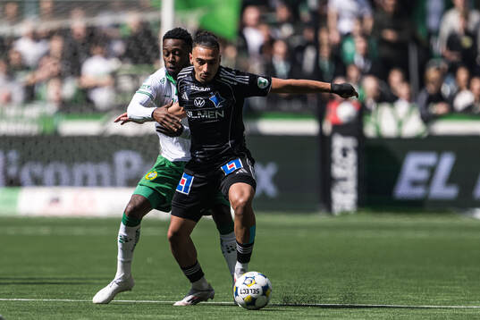 Hammarbys Shaquille Pinas och IFK Norrköpings Moutaz