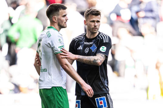 Hammarbys Pavle Vagic och IFK Norrköpings Arnor Traustason