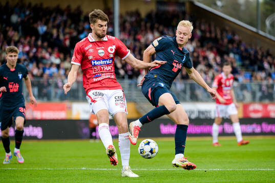 Degerfors Juhani Pikkarainen och Malmö FFs Otto Rosengren