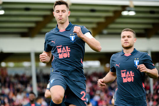 Malmö FFs Lasse Berg Johnsen jublar