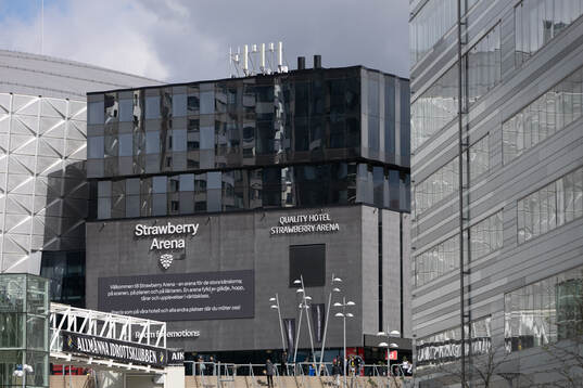 Exteriör vy över Strawberry Arena