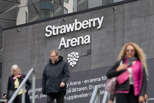 Exteriör vy över Strawberry Arena