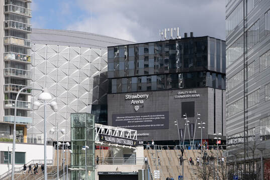 Exteriör vy över Strawberry Arena