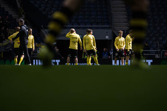 Under fotbollsmatchen i Allsvenskan mellan AIK och Mjällby