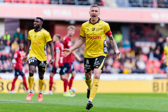 Elfsborgs Sebastian Holmen jublar
