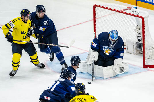 Mikael Backlund of Sweden against Mikael Seppälä and