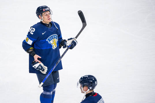 Harri Pesonen of Finland looks dejected