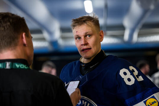 Harri Pesonen of Finland is being interviewed