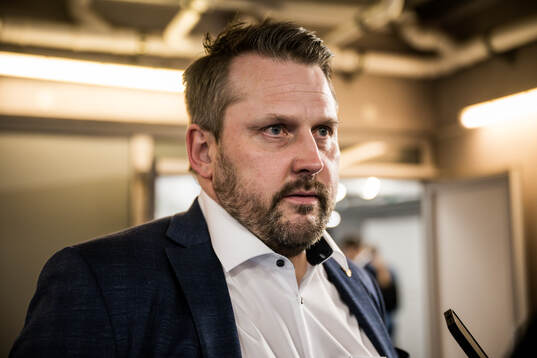 Head coach Anti Pennanen of Finland is being interviewed