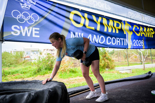 Ice hockey athlete Mira Jungåker of Sweden at a training
