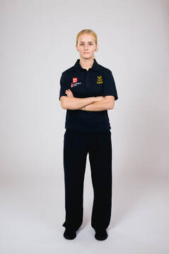 Ice hockey athlete Mira Hallin of Sweden poses for a