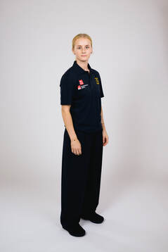 Ice hockey athlete Mira Hallin of Sweden poses for a