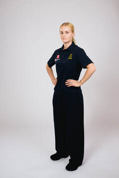 Ice hockey athlete Mira Hallin of Sweden poses for a