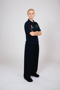 Ice hockey athlete Mira Hallin of Sweden poses for a