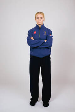 Ice hockey athlete Mira Hallin of Sweden poses for a