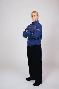 Ice hockey athlete Mira Hallin of Sweden poses for a