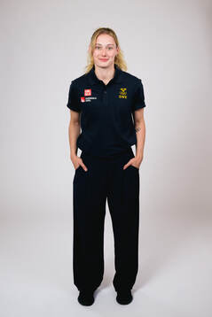 Ice hockey athlete Linnéa Andersson of Sweden poses for a