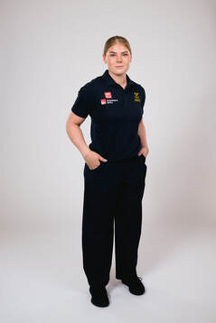 Ice hockey athlete Lova Blom of Sweden poses for a portrait
