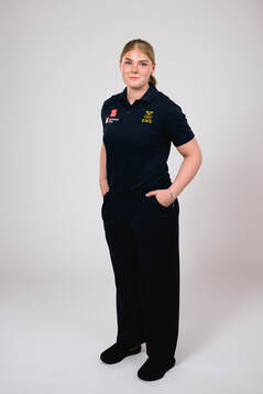 Ice hockey athlete Lova Blom of Sweden poses for a portrait